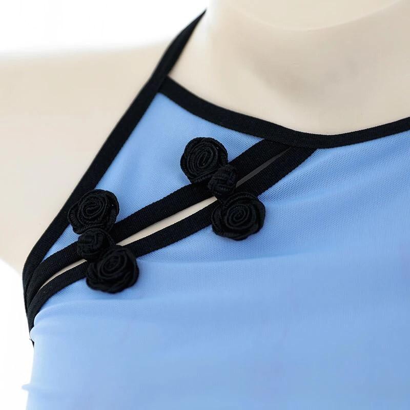 MURAH EXOS LINGERIE SEXY SET PAKAIN DALAM BAJU TIDUR WANITA SEKSI TRADISIONAL CINA MODEL CHEONGSAM