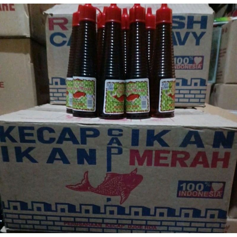 

Kecap Ikan Merah Djoe Hoa 135ml x 48 botol Per Dus.pengirima REGULER