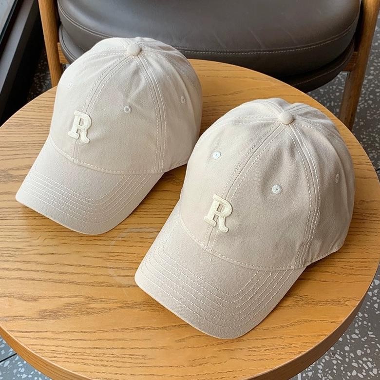 TERMURAH Topi Baseball PREMIUM QUALITY Motif Huruf R Cute Design Warna Nyaman Hat Bahan Katun Distro