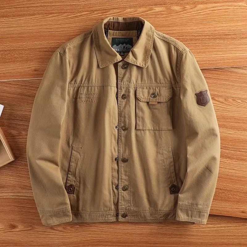 Jaket Baru Musim Semi dan Musim Gugur Perdagangan Luar Negeri Baru Pakaian Pria Ukuran Plus Longgar 