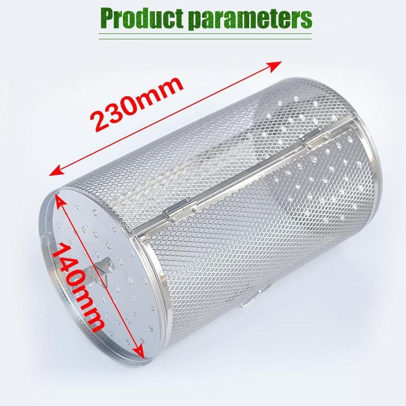 Alat & Aksesoris Pemanggang Stainless Steel Air Fryer Basket Pemanggang Biji Kopi Kacang Grill Roast