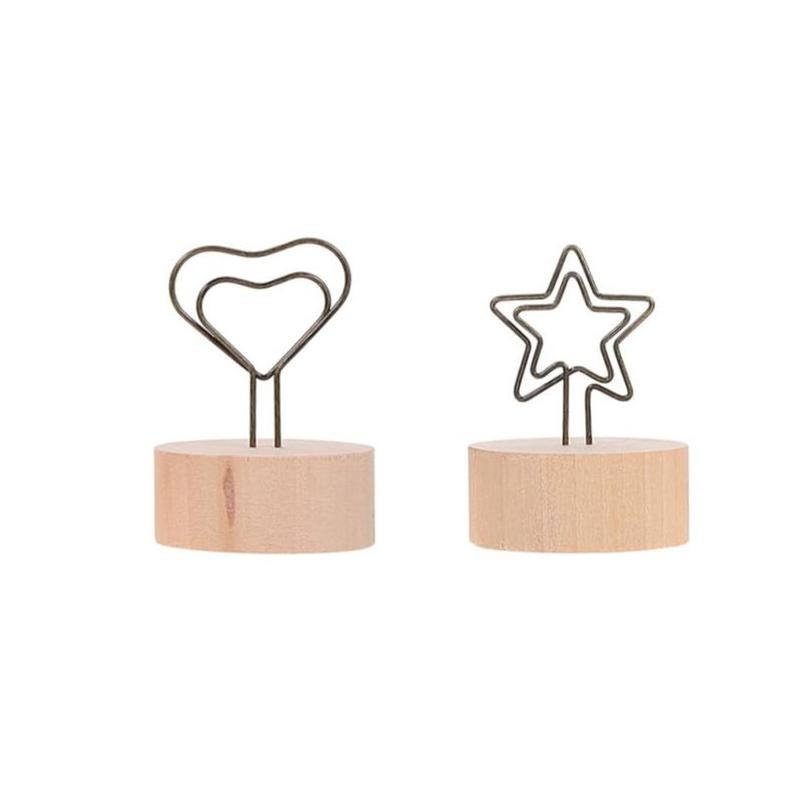 

Premium 10pcs Price Tag Kayu Table Number Holder Wooden Clip Cube Holder For Photo Card Note Memo High Quality