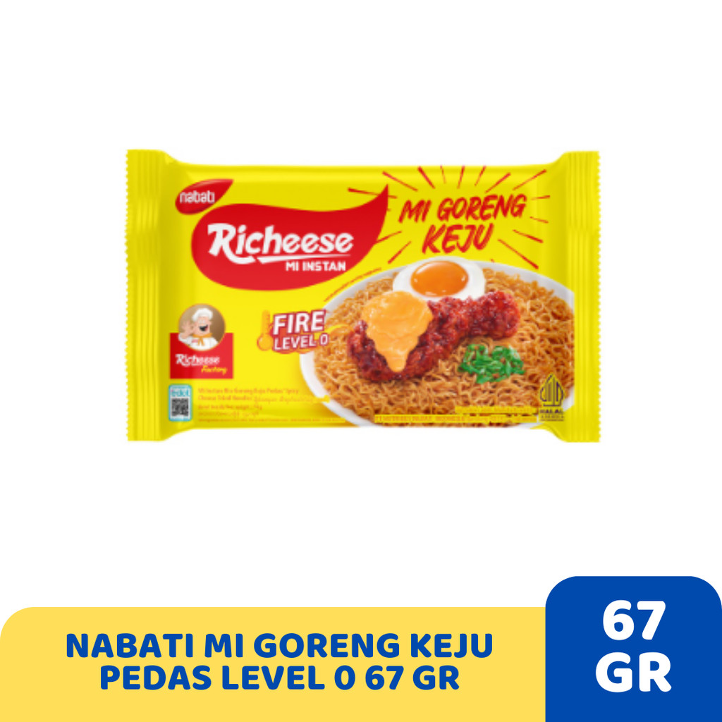 

NABATI MI GORENG KEJU PEDAS LEVEL 0 67 GR