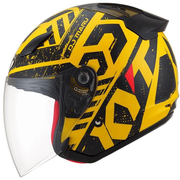 HELM KYT DJ MARU 16 CRIMSON YELLOWBLACK