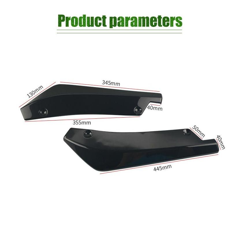 Hiasan Mobil Winglet Belakang Bumper Mobil Universal Diffuser Rear Bumper Sayap Bumper Belakang Mobi