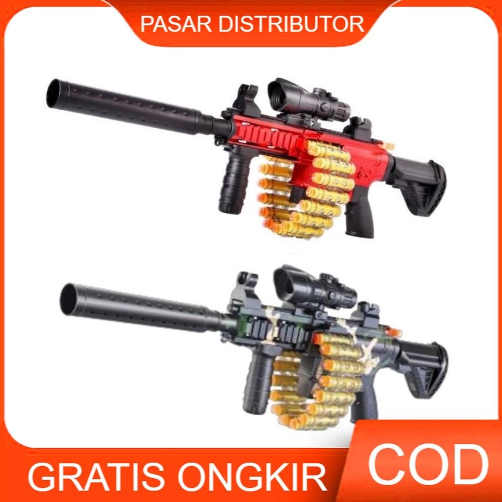 Mainan Anak Toy Gun M416 Assault Rifle Tembakan Eva Soft Bullet Series Mainan
