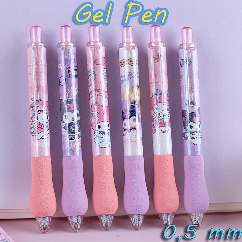 

TGC-1924 Pulpen Gel Lucu Paket 6 Pcs Sanrio Gel Pena Drawing Pen Gel Pen 0,5 mm Paket Alat Tulis Pena Gel Termurah