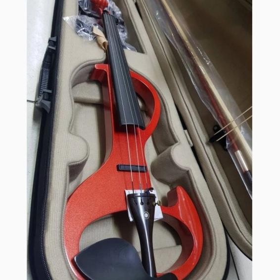 Biola Elektrik Merk Hoffman Ukuran 4/4 Pink Sparkle