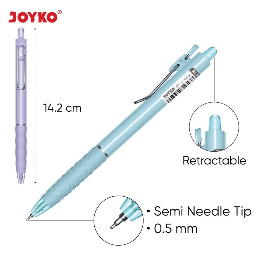 

hj-54 Gel Pen Pulpen Pena Joyko GP-361 Sofugu Gel 0.5 mm 1 Set 6 Pcs Original