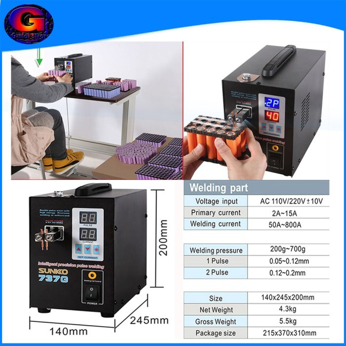 MESIN LAS TITIK SPOT WELDER SOLDER BATERAI 18650 ALAT SAMBUNG BATERAI