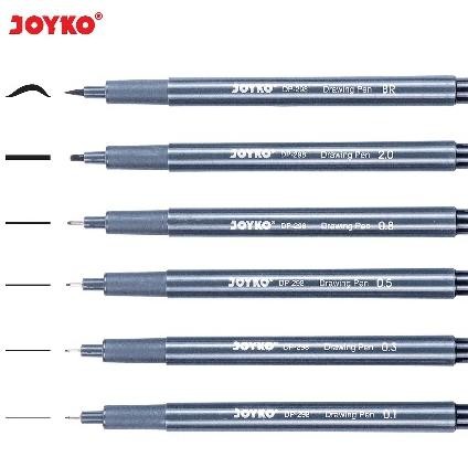 

er-56 Spidol Drawing Joyko DP-298S / Drawing Pen Joyko (1 SET 6 PCS)+ Murah