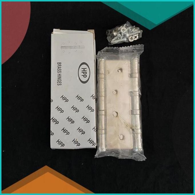 Engsel Jendela ukuran 4 inch / Engsel Pintu 4" / Engsel HPP 4" Putih