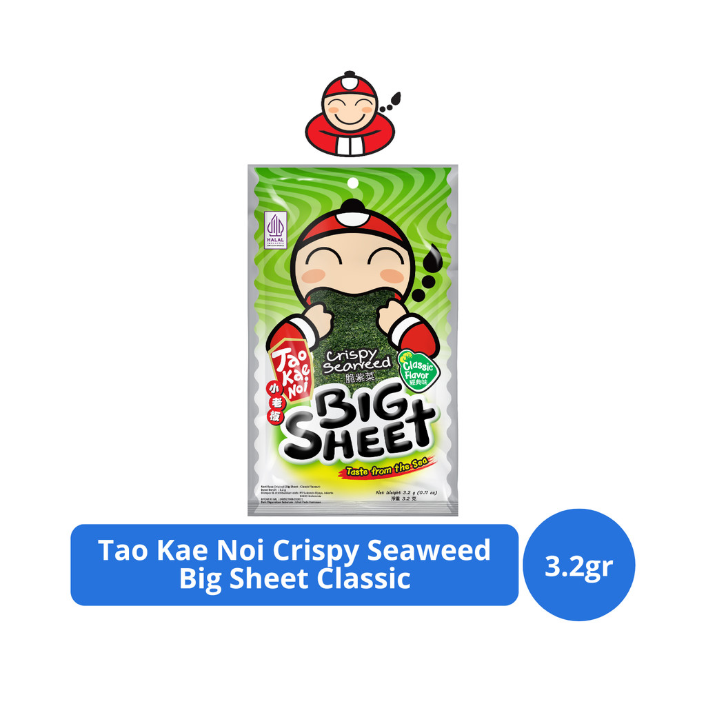 

Tao Kae Noi Crispy Seaweed Big Sheet Classic 3,2gr