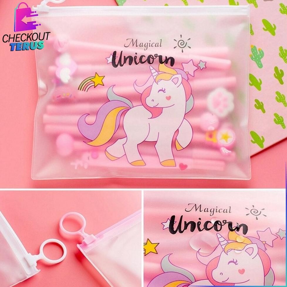 

hj-43 CT A15 Pulpen Gel Karakter Lucu Set Isi 20PCS Pulpen dengan Tempat Pensil Transparan Alat Tulis Stastionary Pena FREE Zipper Pouch Terlaris