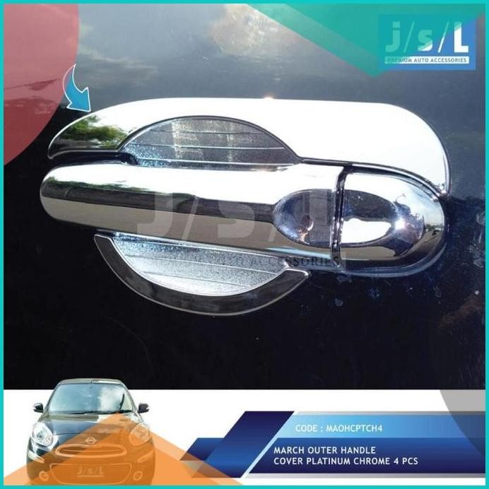 Nissan March Handle Cover Chrome 1 Hole JSL Aksesoris Eksterior March