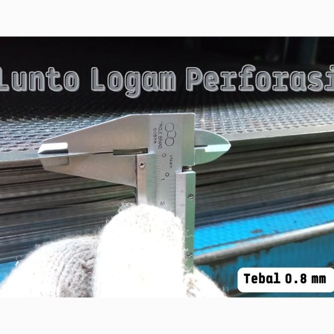 Plat Lubang Besi Perforasi 0.8 Mm 1 X 2 Meter Lubang 0.8 Mm Perforated | Material