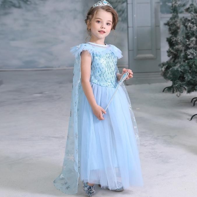 oiu Frozen 2 dress baju elsa dress elsa frozen2 party dress kostum anak TERLARIS