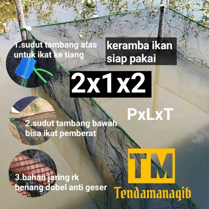 hapa keramba ikan 2x1x2 jaring ikan jaring rk anti geser