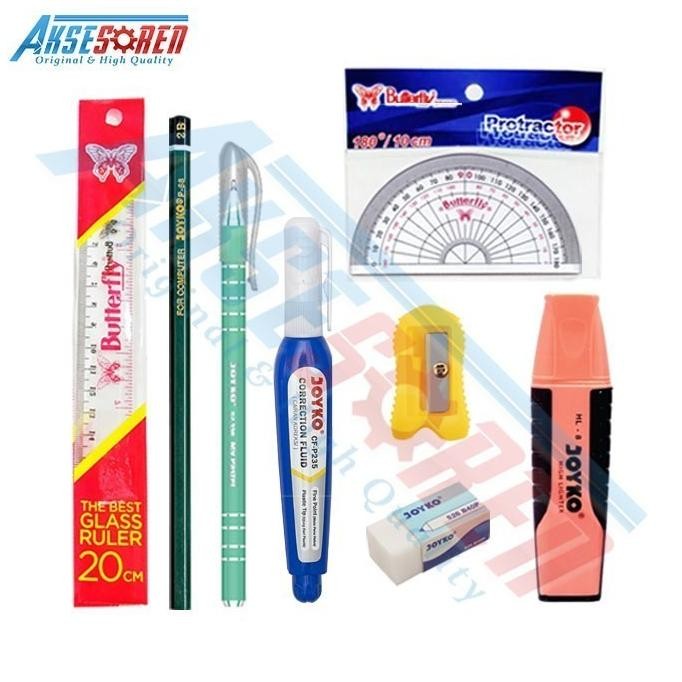 

fs-6 Paket Perlengkapan 1 Set Alat Tulis Sekolah Anak [TK / SD / SMP / SMA] Murah