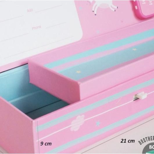 

BOS Kotak Pensil Karton+Kunci Pin/Tempat Pensil/Pencil Case Loer