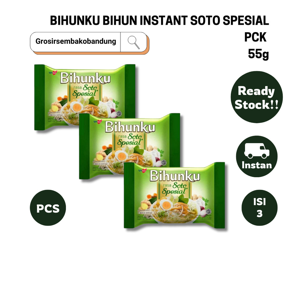 

BIHUNKU BIHUN INSTANT SOTO SPESIAL PCK 55g - 3 Pcs - Kota Bandung