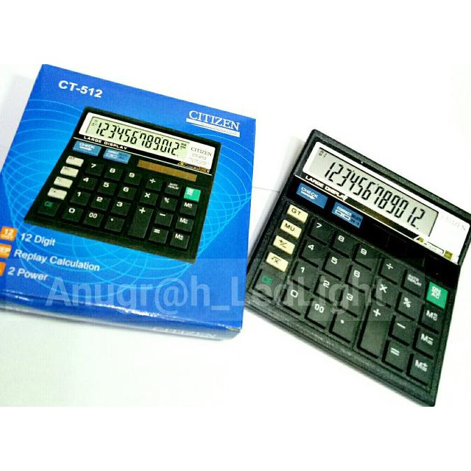 

rq-56 CALCULATOR CITIZEN CT-512 12 DIGIT REPLAY CALCULATION Murah