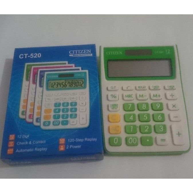 

Ex45 KALKULATOR CITIZEN CT - 520 WARNA Hemat