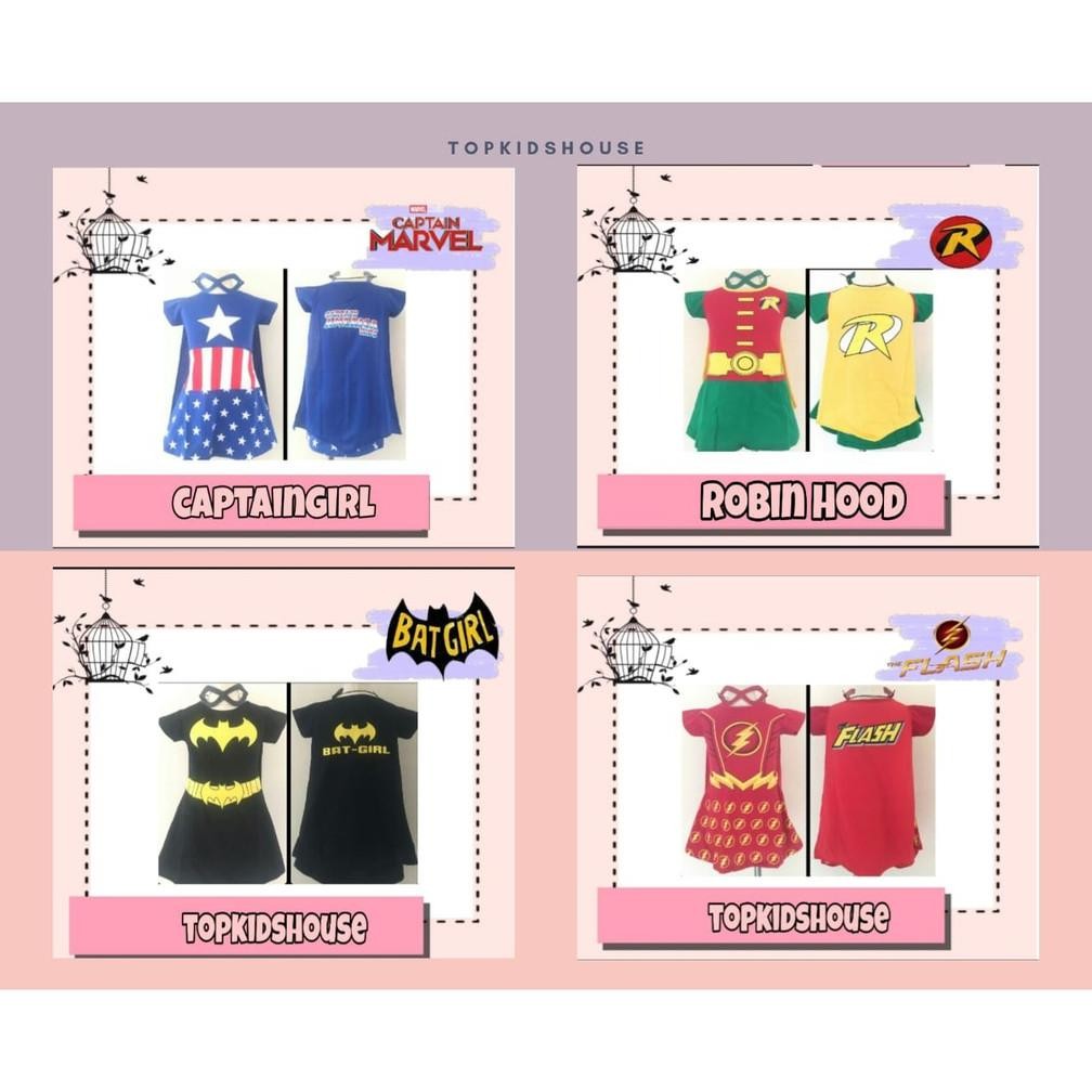 murah Dress Anak Perempuan . Kostum Super Hero Girl Anak Sayap . Baju Superhero Anak Perempuan TERLA