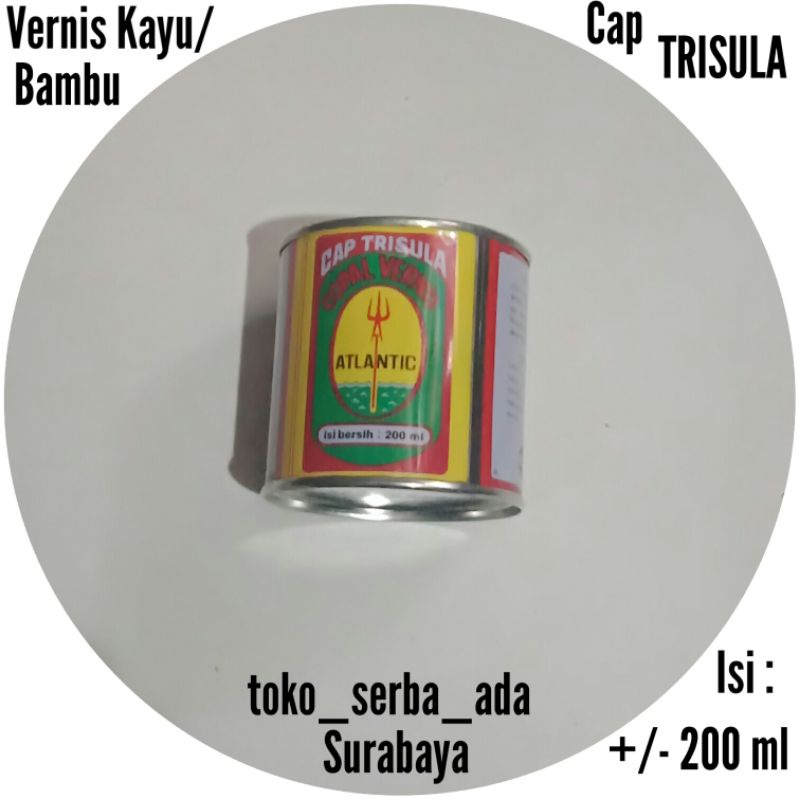 Vernis kayu / Bambu cap Trisula 200 ml copal vernis