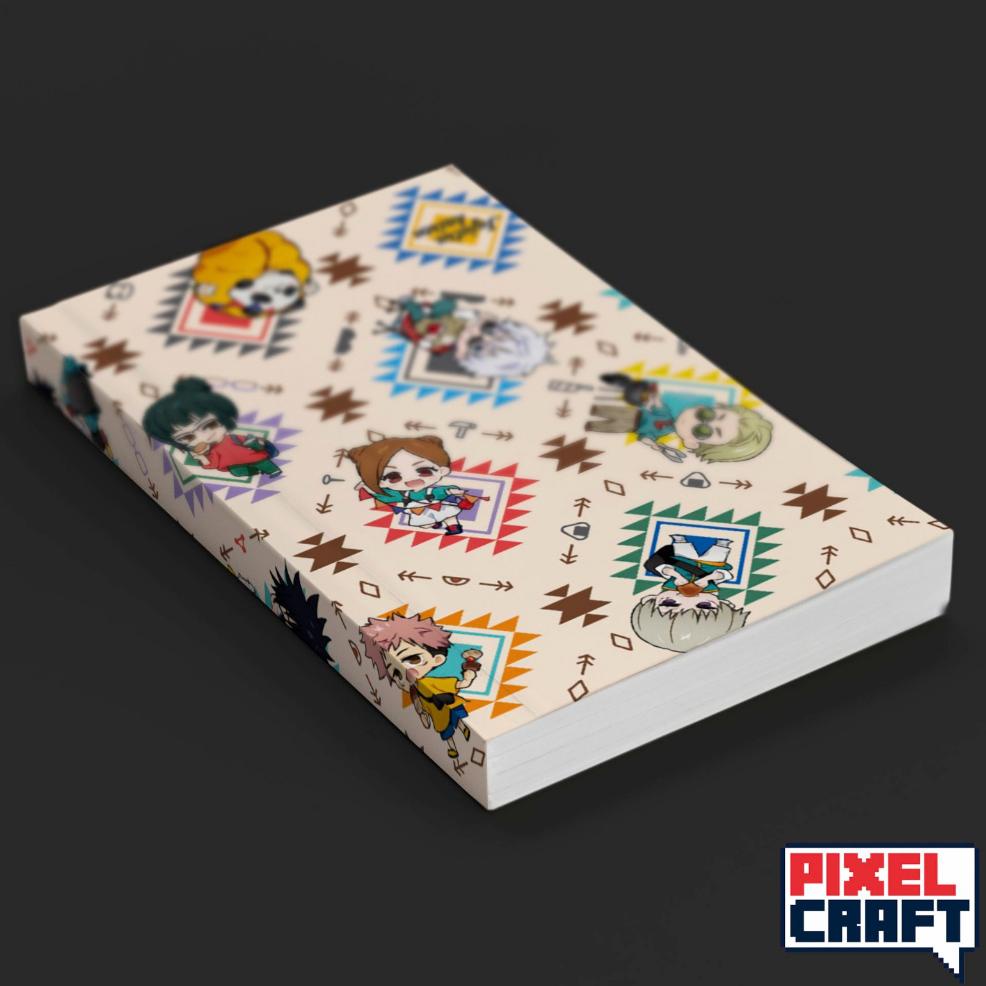 

Pocket Note Anime Jujutsu Kaisen Lets Go Camping! Ver Softcover A6 Buku Tulis Catatan Agenda Planner Ktl