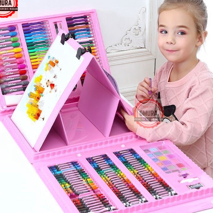 

Stok Banyak✤➥ (OM) SET CRAYON 150 / 208 PERLENGKAPAN MEWARNAI A73 ≛