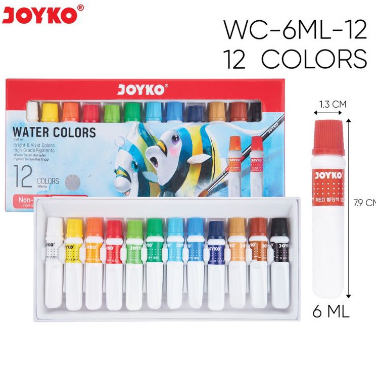 

Jual❄➢ Cat Air Water Color - Joyko 12 Warna MURAH! N97 ➵
