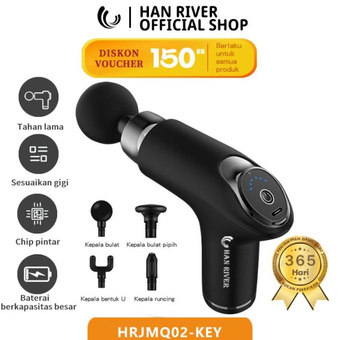 HAN RIVER Alat pijat MASSAGE GUN - DEEP TISSUE MUSCLE MASSAGER