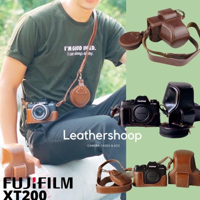 Leather cover Fujifilm XT200 X-T200 Case bag