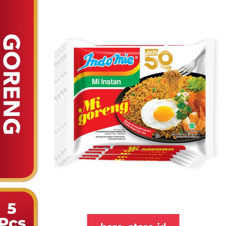 

Ready Indomie Goreng 5 pcs Bayar Di Tempat