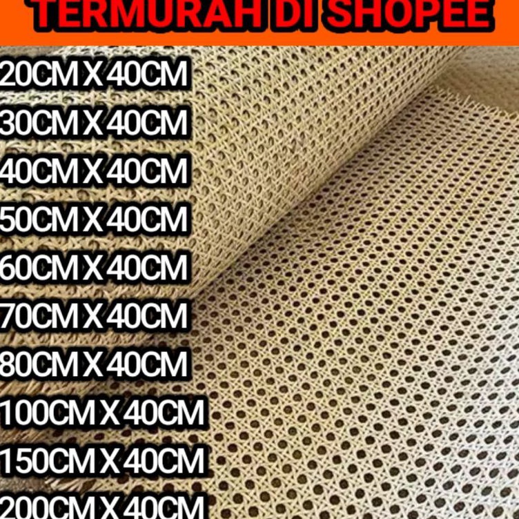 codeh6H1t Rotan - Lembaran Anyaman Rotan Alami / Webbing Rotan