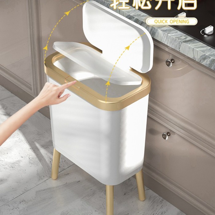 Trash Bin Luxury / Tempat Sampah Gold / Tong Sampah Mewah / Trash Bag Bestseller Bin