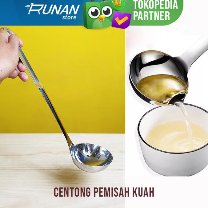 Centong Sayur Kuah Besar Stainless Centong Sup Corong Sendok Kuah