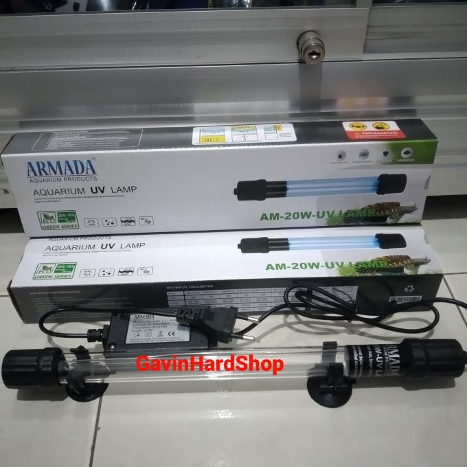 #@#@#@#@] Lampu UV Sterilisasi Algae Celup Kolam aquarium 20 watt