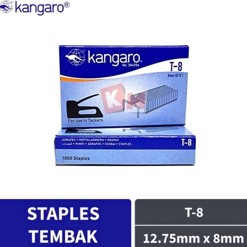 

Promo Terpopuler Isi Stapler T 8 Kangaro Staples Gun Tackers Isi Hekter Tembak T8 28