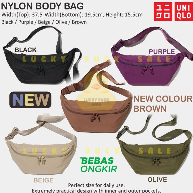 UNIQLO Nylon Body Bag Original Murah Tas Shoulder Wanita Pria