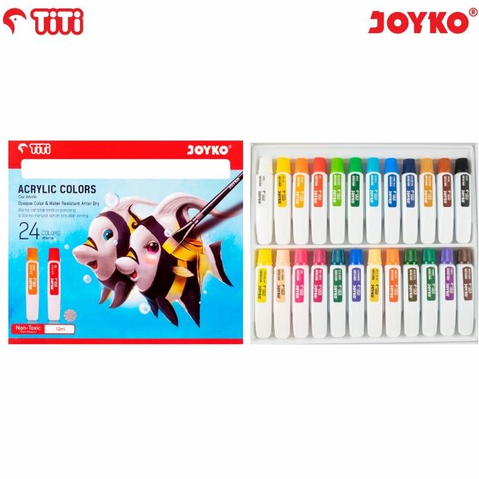 

Joyko TITI 24 Acrylic Colors / Cat Akrilik 24 Warna AC-12ML-24