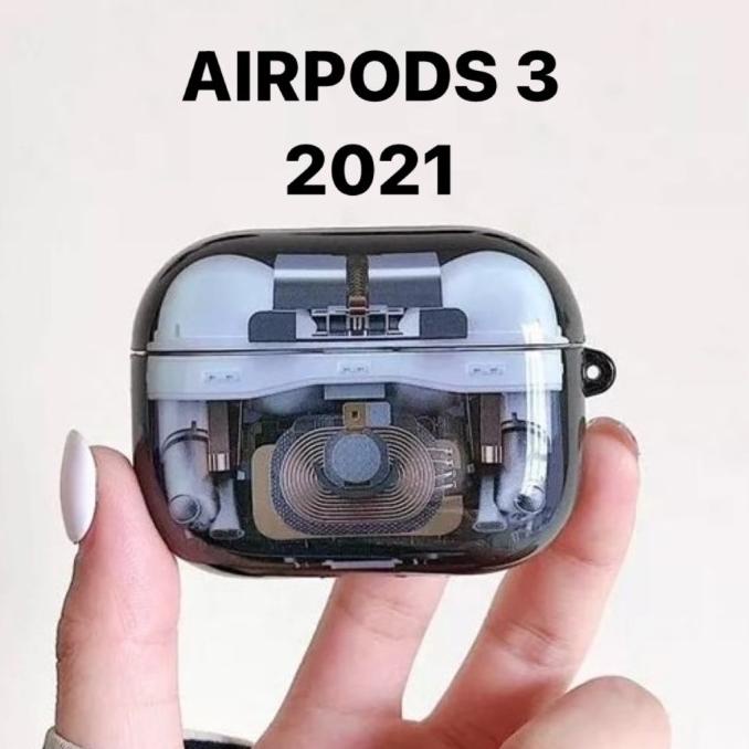 AIRPODS 3 2021 MECHANICAL MACHINE TRANSPARENT SILICONE CASE AIRPODS 3