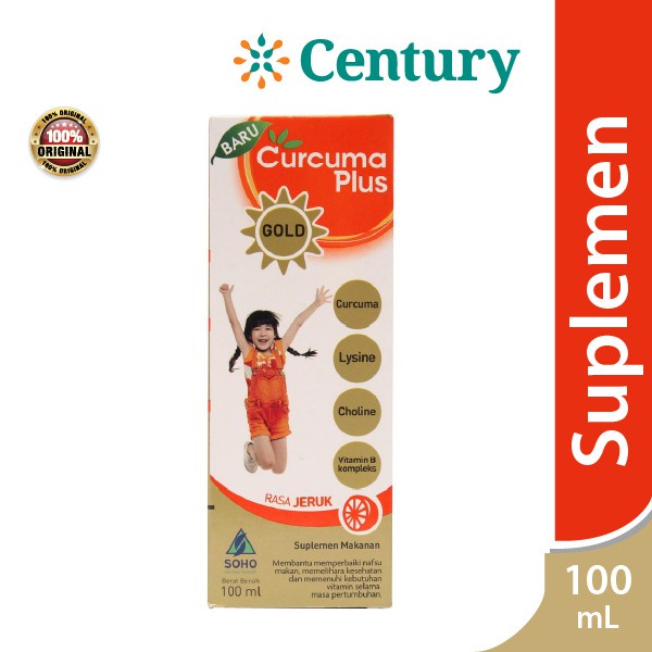 Curcuma Plus Gold Rasa Jeruk 100 ML/Vitamin Anak/Nafsu Makan/Daya Tahan tubuh