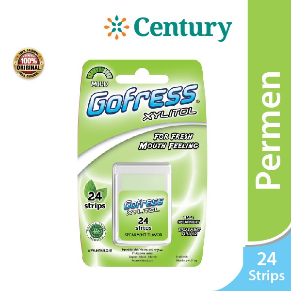 Go Fresh Spearmint Flavor 1 Kotak isi 24 / Permen / Pelega Tenggorokkan / Hisap / Bau Mulut