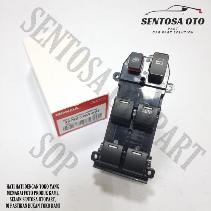 Switch Saklar Power Window Honda Jazz Rs S Ge8 Th 2008-2013 Original Kode Dt 032