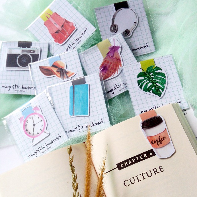 

OYU-64 Magnetic Bookmark by Artonea / Ilustrasi Pembatas Buku Magnet Cat Air 92