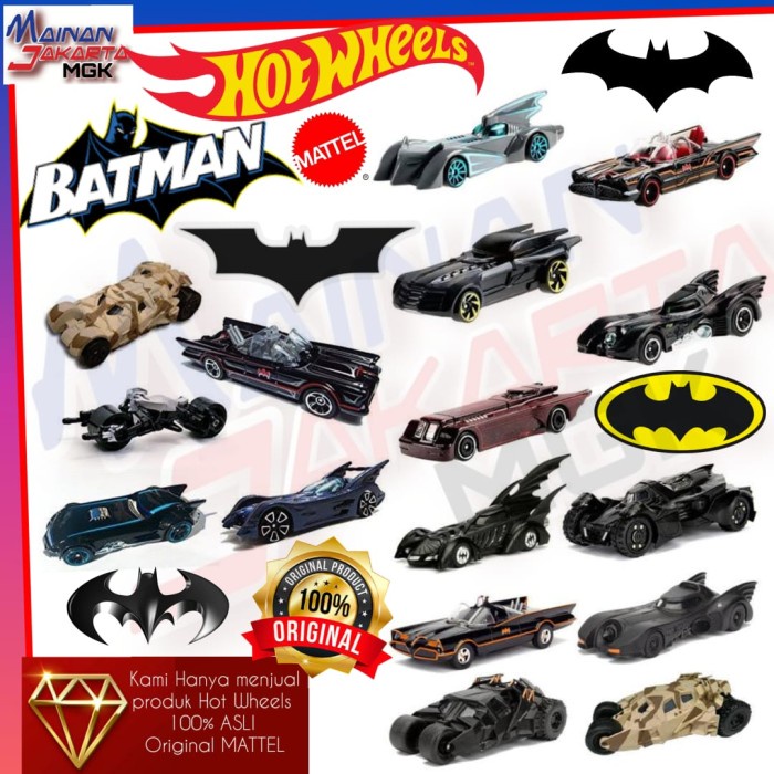 MUST HAVE HOT WHEELS HOTWHEELS BATMAN BATPLANE KNIGHT MOBIL MAINAN ANAK ORIGINAL TERLARIS