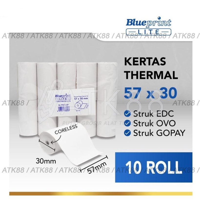 

kxjc -65 Kertas Struk Thermal Blueprint Lite 57 x 30 YFQ