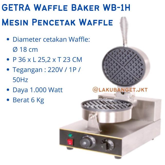 Getra Waffle Baker Wb-1H / Mesin Waffle Getra Wb 1H Garansi Resmi